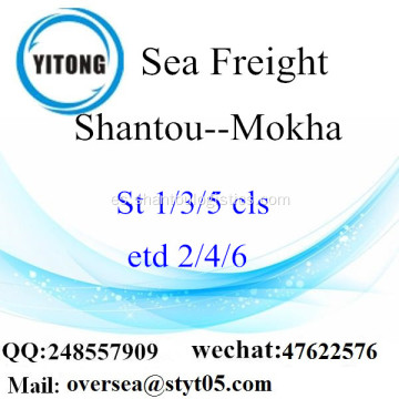 Consolidación de LCL de Shantou Port a Mokha